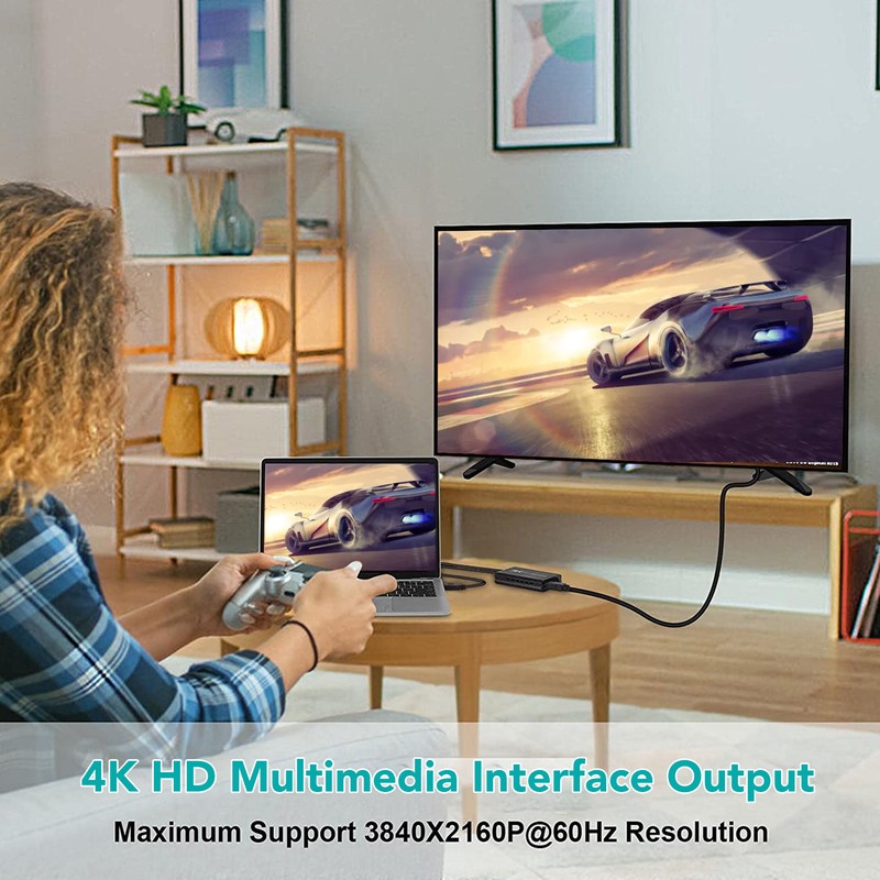 Aluminum Alloy 4K 60Hz Displayport USB 3.0 to Dual HD
