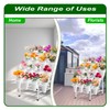 JIANFA 4 Tier Metal Plant Display Stand with 16PCS Plastic