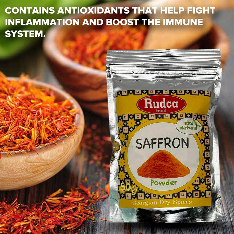 Rudca Food Saffron Natural Dry Spice Ground From Georgia 1.78