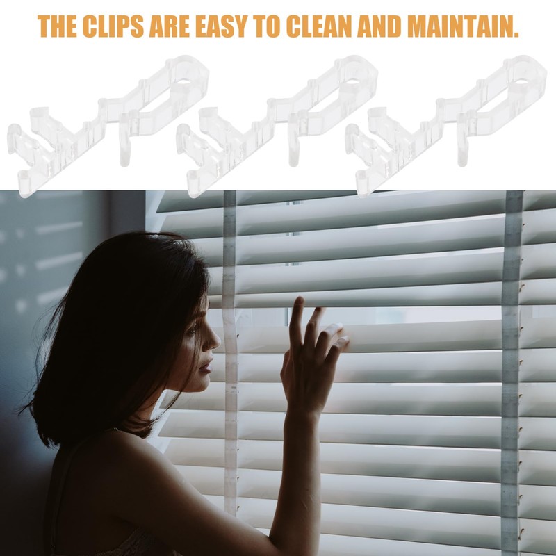 NOLITOY 12pcs Clear Hidden Valance Clips for Window Blinds Blind