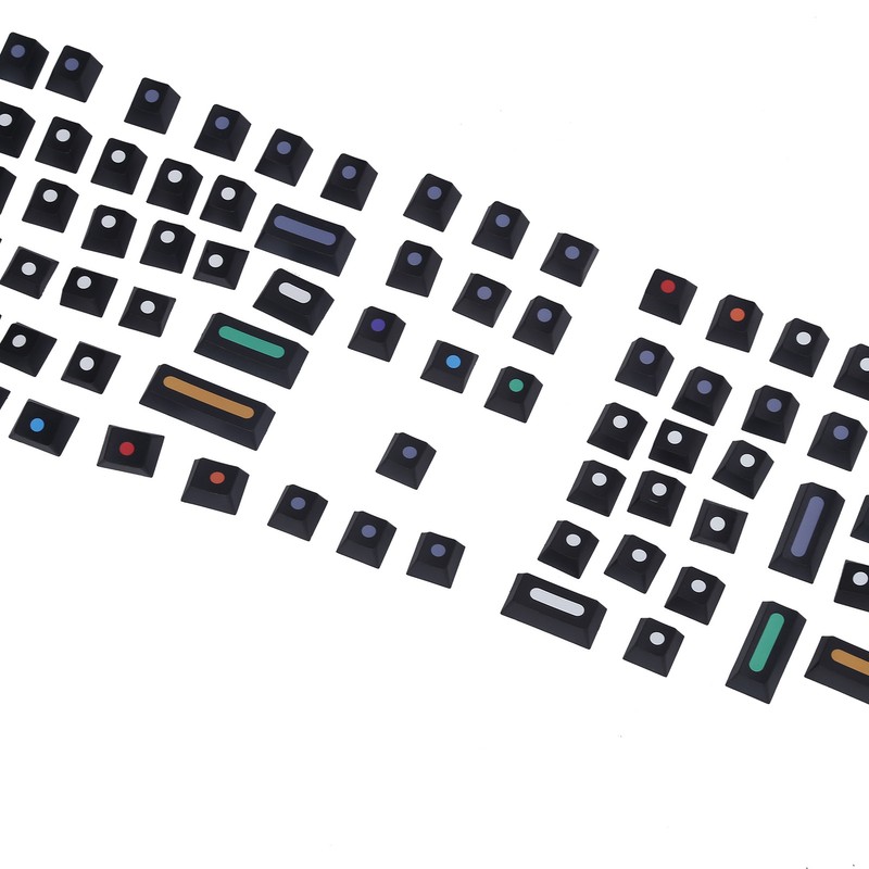 Dot Keycap Dye Sublimation Mechanical Keyboard Compatible with 61/64/68/87/96/104/108Black