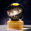 Arikyrist 3.15" Crystal 3D Solar System Ball Warm Night Light