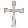 Dicksons Dashed Weathered White 22 inch Metal Hanging Wall Cross