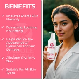 Jadole Naturals Organic Aloe vera Gel - 8.4 oz / 250ml | For Hair, Scalp, Face, Dry Skin, Sunburn, & Sensitive Skin -Reduces Redness, Helps Protect Damaged Skin | Cold Pressed, Vegan, 100% Natural