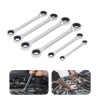 6PC NEW Double Box End Ratcheting Wrenches Extra Long Metric