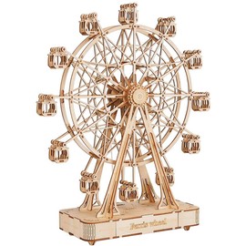 Robotime TGN01 3D Puzzle, Wooden Puzzle, Craft, Assembly, Craft, Toy, Educational, Wooden Toy, Boys, Girls, Adults, Kindergarten Entrance Celebration, New Year's Gift, Birthday, Christmas, Present, Interior, Music Box Included