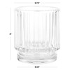 Koyal Wholesale 6Pcs Ribbed Clear Glass Votive Candle Holders Clear