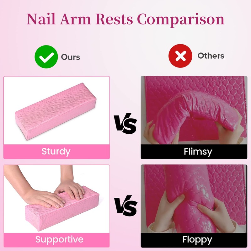 Merterfly Arm Rest for Nails, Easy to Clean Nail Armrest