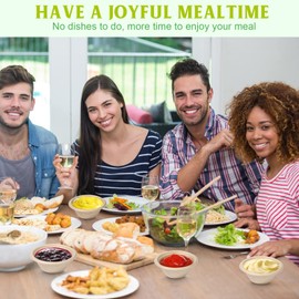 Grocyle 8 oz Small Paper Bowls, 50 Pack Compostable & Biodegradable Bowls Made Of Sugarcane