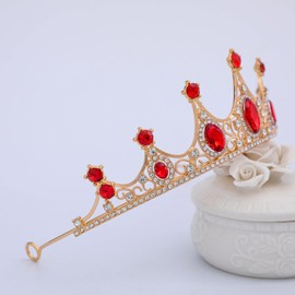 FORSEVEN Crystal Tiaras Birthday Crown for Women Wedding Rhinestones Princess Party Headbands Hair Accessories for Women and Girls