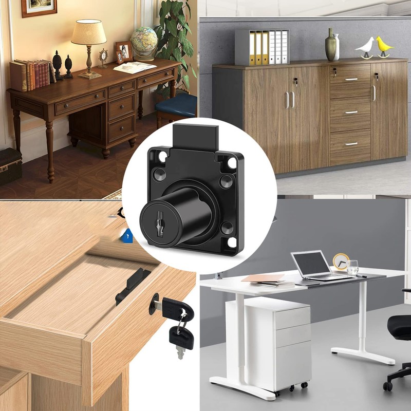 Litensh Cam Lock 22mm, Cabinet Lock with Key Different, Mailbox