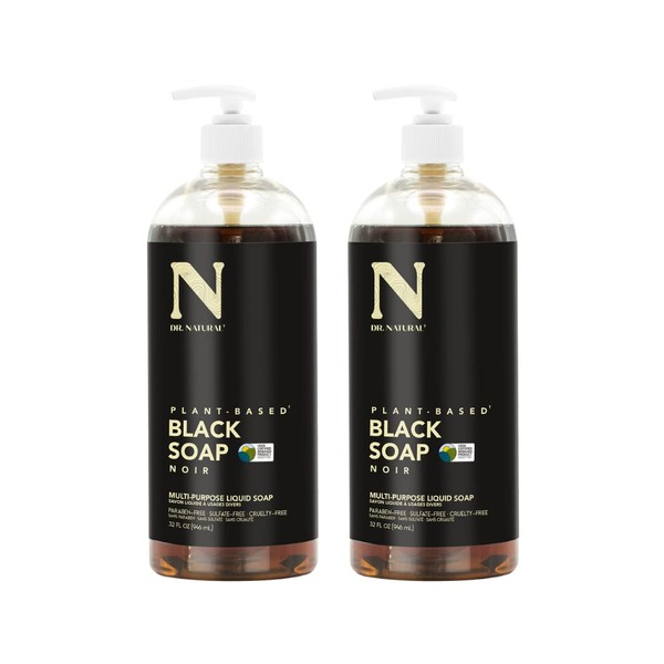 Dr. Natural Pure Black Liquid Soap 2-pack (Black, 64oz)