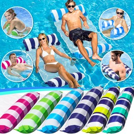 Sfee 2 Pack Pool Floats Water Hammock with Strong Mesh, Inflatable Pool Floats for Adults Heavy Duty Multi-Purpose Floating Pool Chair Thickened Stable Pool Loungers for Swimming Pool, Beach, Lake