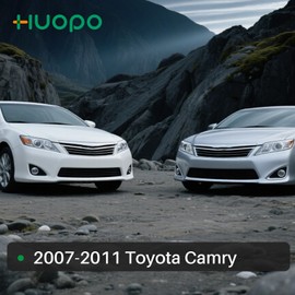 HUOPO 6333 Front Hood Struts for Toyota Camry 2007-2011, Bonnet Shock Absorbers Lift Support Replacement for Toyota Camry Base/CE/Hybrid/LE/SE/XLE, 2 Packs