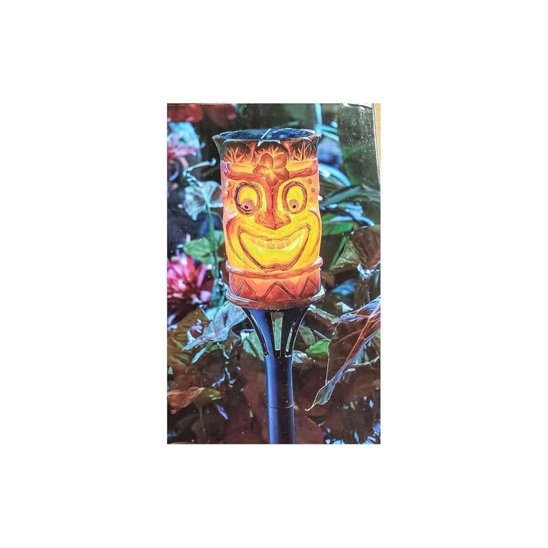 Solar Flickering Tiki Led Torch Relax Real Flame Look -