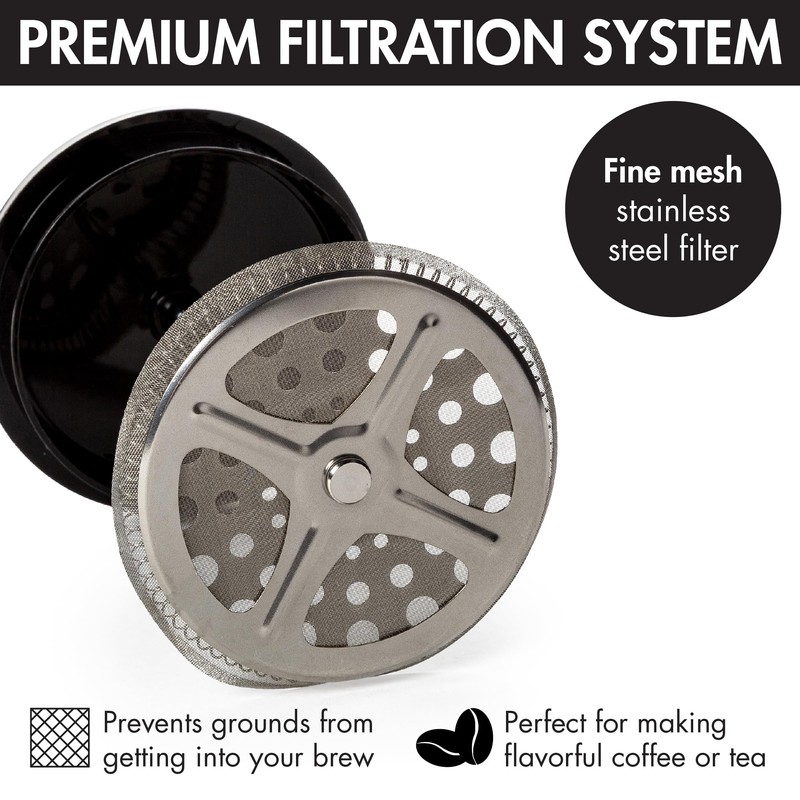 PR 8C Glass SS French Press