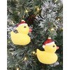 Toyland® Pack of 2 - 12cm Yellow Glittery Festive Rubber