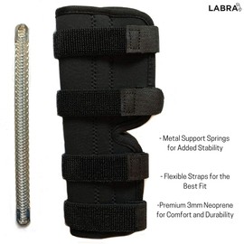 Labra Supportive Dog Rear Leg Hock Joint Wrap Brace with Metal Springs Protects Canine Wounds as They Heal Compression Brace Heals and Prevents Injuries and Sprains Helps Arthritis (Small)
