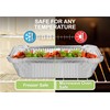 M1SS 100 Pcs X Square Aluminium Foil Trays with Lids