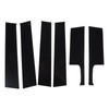 6Pcs B Pillar Posts Trim Glossy Black Firm Paste Exterior