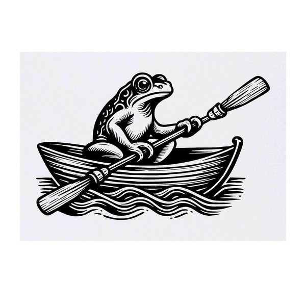 'Frog In A Rowing Boat' Temporary Tattoo - Water Resistant,