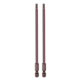 HARFINGTON 2pcs T20 Torx Bit 1/4" Hex Shank 6" Length Magnetic Security Star Screwdriver Power Tool, Red