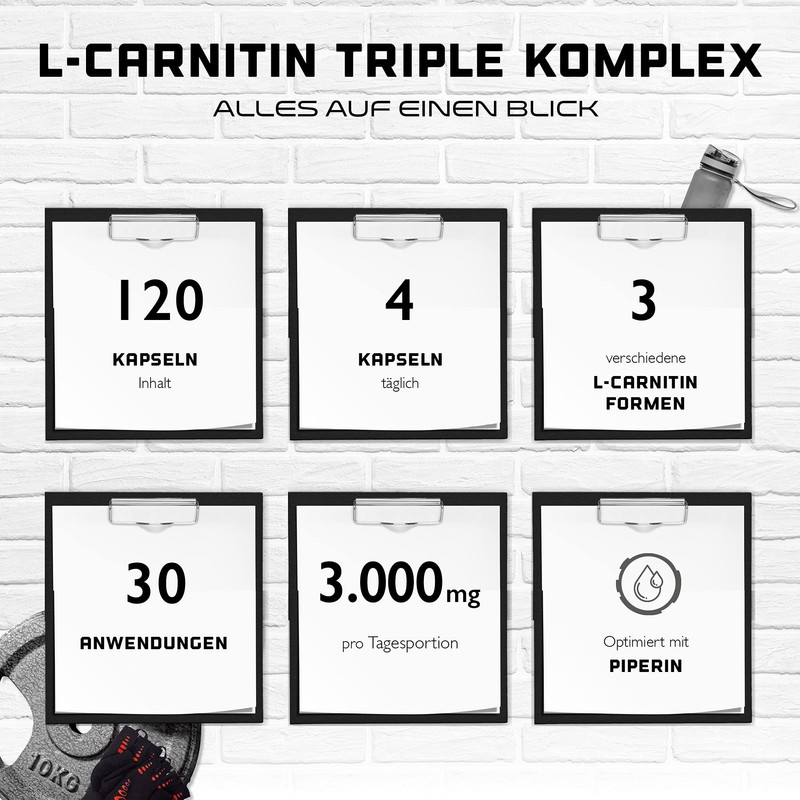 L-Carnitine Triple Complex, 3000 mg per daily serving - Premium: