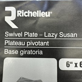 Richelieu Lazy Susan Swivel Plate #BP6612 6x6x5/16 500lb rating Zinc-Plated {II}