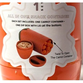 Hutzler Target Bullseye Carrot Dip To-Go Lunch Snack Storage Container Set