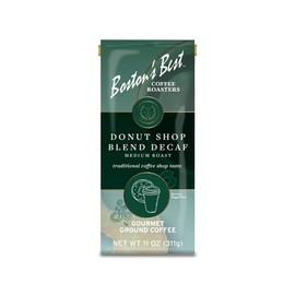 Donut Shop Decaf Ground Gourmet Coffee by Bostons Best - 11 oz Coffee