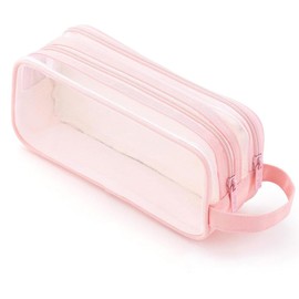 AIMALL Transparent Mesh Pencil Case | Large Capacity Portable Stationery Storage | Simple Design for Students | Boys & Girls Exam Pencil Case