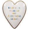 DEMDACO Believe Yourself White 4 x 3.5 Ceramic Stoneware Art
