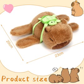 Capybara Snap Bracelet, Cuddly Toy, Gift for Children, Stuffed Toy with Turtle Backpack, Capybara Plush for Girls and Boys