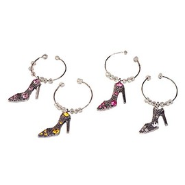 FavorOnline Dazzling Divas Collection Shoe Wine Charms from
