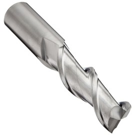 YG-1 E5254 Carbide Square Nose End Mill, Uncoated (Bright) Finish, Finishing Cut, 42 Deg Helix, 2 Flutes, 3" Overall Length, 0.5" Cutting Diameter, 0.5" Shank Diameter