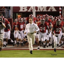 Nick Saban 8 x 10 Photos  ~ Alabama Crimson Tide Football ~ LOT of 2  ~ Signed