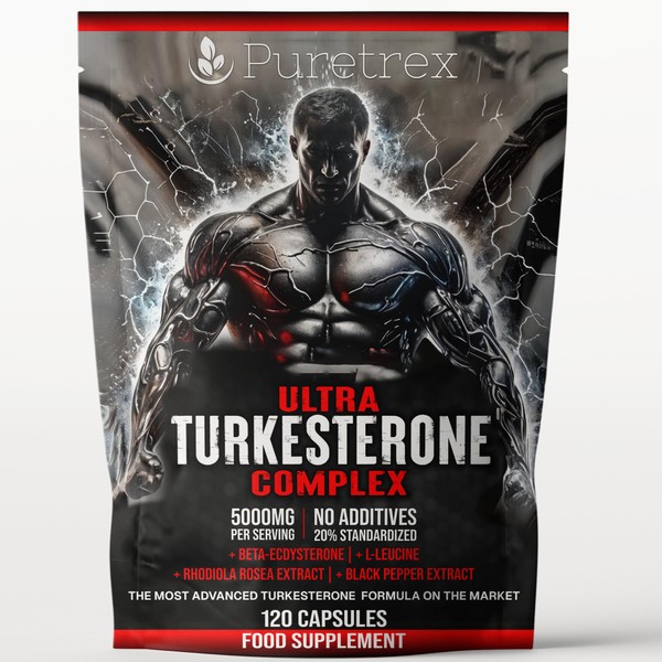 Puretrex Ultra Turkesterone Complex 5000mg – 120 Capsules – with