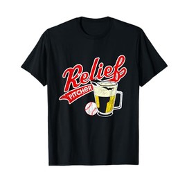 Relief Pitcher Beer and Baseball - Funny Player T-Shirt