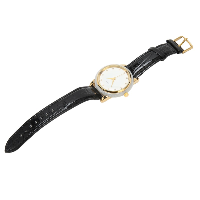 Alloy Quartz Movement Watch Men Elegant Shiny Rhinestone Watch with