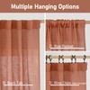 LAMIT Terracotta Linen Boho Curtains 84 inch Length 2 Panels,