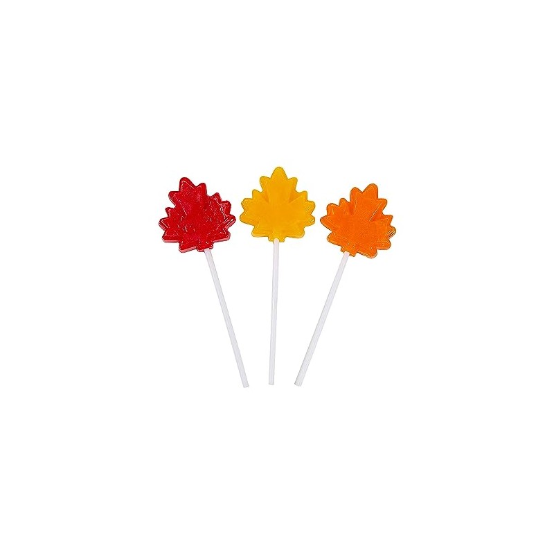 Fun Express Leaf-Shaped Lollipops - 12 Pc