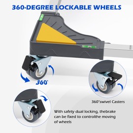 Nefish Heavy Duty Dolly for Washing Machine Adjustable Mini Fridge Stand washer Dryer Stand Mobile Roller Universal Dolly Cart with 4 Lockable Wheels Mobile Base Stand for Washer Dryer Refrigerator