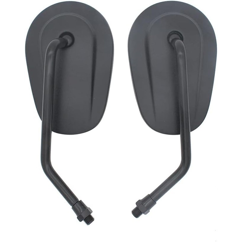 BREDUXSER Universal 8mm 10mm Oval Motorcycle RearView Side Mirrors for