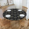 Yaateeh Deaths Head Moth Round Waterproof Table Cover Elastic Edged
