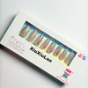 XIUXIULAN Press on Nails, rainbow ripple Pink Almond False Nails,