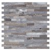 Bainley 10-Sheet Peel and Stick Backsplash, Distressed Wood with Metal