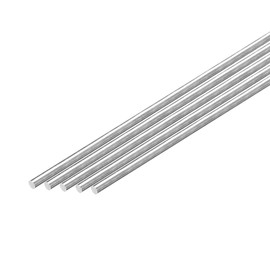 uxcell 10Pcs 3/16"(4mm) Dia Round Aluminum Rod, 14"(356mm) Long 6061 Aluminum Round Rod Solid Lathe Bar Stock for Industry Construction DIY Crafts