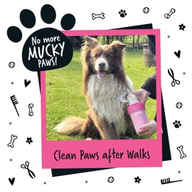 BUGALUGS BUGALUGS Dog Paw Cleaner Paw Washers For Dogs. A Portable Dog Shower Paw Cleaner For Dogs & Cats. Dog Foot Washer is an Essential Dog Paw Washer Dog Walking Accessories (Medium (Black)