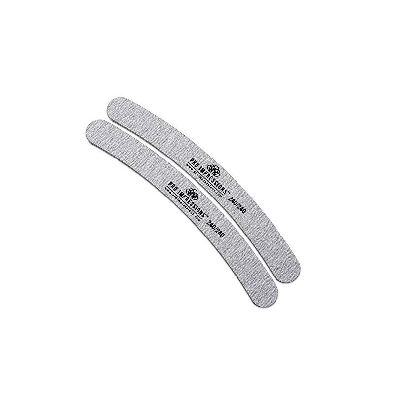 Pro Impressions 240/240 Grit Boomerang Nail Files 2-Piece