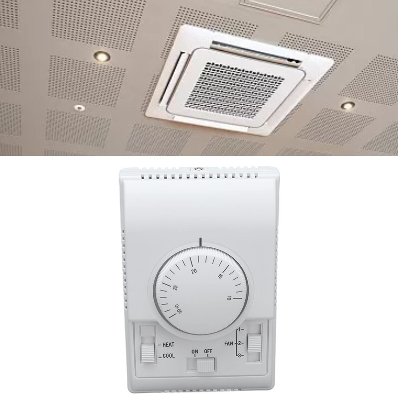 110-220V Central Air Conditioning Thermostat,Mechanical Thermostat, 2 Way Room Mechanical